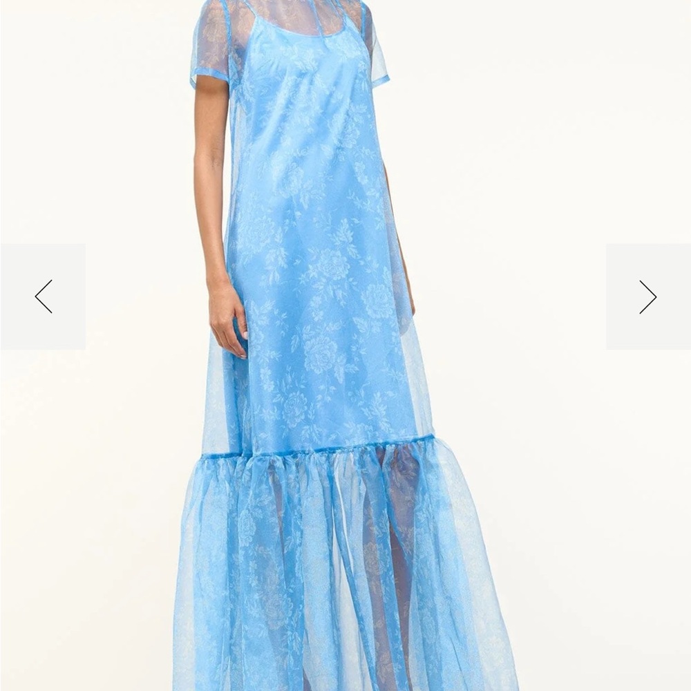 STAUD | Dresses | Staud Calluna Dress In Blue Rose | Poshmark
